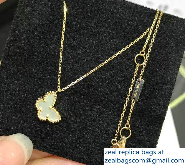 VanCleef & Arpels Sweet Alhambra Butterfly Pendant Necklace